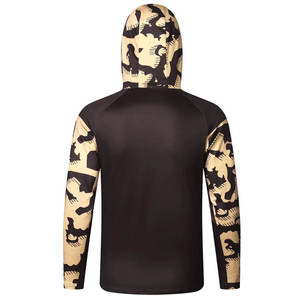เสื้อฮู้ดดี้ตกปลาผู้ชาย UPF 50 แขนยาวลายพรางป้องกันรังสียูวีป้องกันแสงแดดเสื้อโพลีเอสเตอร์แบบสวมหัว 2027 - Product Image 2
