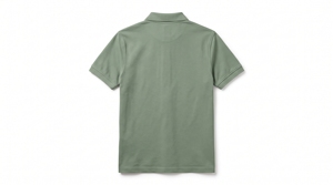 <b>Men's</b> <b>Green</b> Short Sleeve <b>Polo</b> <b>Shirt</b> Embroidered Logo Solid Casual Breathable Pique Polyester Regular Fit - Product Image 2