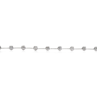 Produits très demandés : Bracelet tennis élégant à diamants ronds taille brillant espacés, bijoux étincelants en or blanc 14K original