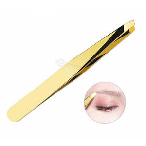 Pince à épiler professionnelle en acier inoxydable pour sourcils et épilation, idéale pour la beauté, avec pointe fine et inclinée, en métal - Product Image 4