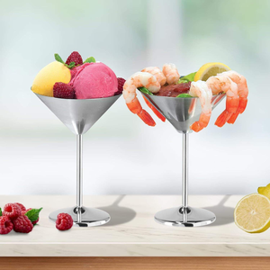 Verre à martini en acier inoxydable, gobelet à vin, or rose, design personnalisé, ustensiles métalliques pour bar karaoké - Product Image 3