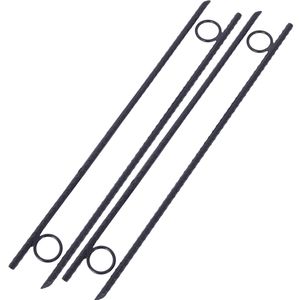 4 Pezzi Picchetti Angolati in Acciaio 3/8x18 Pollici, Robusti e Durevoli, per Tende e Gazebo, Nuova Versione con Anello, Accessorio - Product Image 3