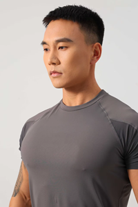 T-shirt de sport pour la course à pied, entraînement, 90% polyester, 10% élasthanne, compression, entraînement en salle de sport, musculation, fitness - Product Image 4