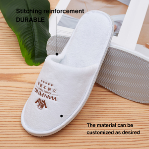 Pantofole di Lusso in Pile di Corallo per Hotel, Suola Spessa Antiscivolo, Punta Chiusa, Calde per Camere d'Albergo, Fornitura per Resort Invernali - Product Image 3