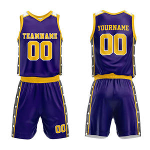 Uniforme de Práctica de Baloncesto Personalizado para Adultos, Transpirable, de Secado Rápido, 100% Poliéster, Conjunto de Camiseta y Pantalones Cortos con Estampado Sublimado, Fabricante - Product Image 3