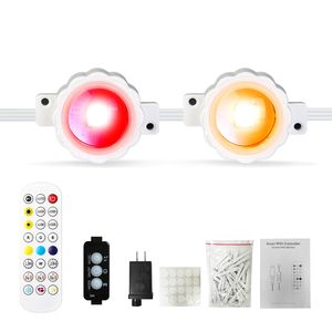 Luci Esterne Intelligenti Impermeabili IP67 Lunghezza 31 Metri con 72 Perline RGB per Uso Quotidiano Decorazione per Halloween Natale e Tutto l'Anno - Product Image 1