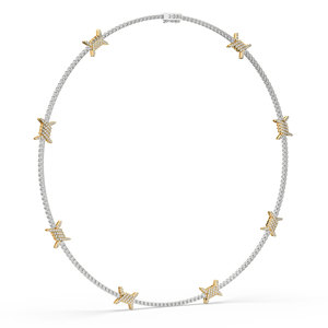 Collar con Diamante Cultivado en Laboratorio de Corte Brillante Redondo de 7.10 Quilates, D-F VS-VVS, Estilo Único y Ligero, Joyería Fina - Product Image 4