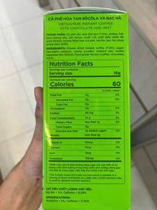 Café Instantáneo Vietnamita de Alta Calidad, Granos de Café Arábica Tostados, Nuevos Sabores Chocolate y Menta, en Caja, Grado A+ - Product Image 3