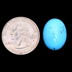 Cabochon ovale lisse en turquoise naturelle d'Arizona, qualité AAA+, 15x20mm, pierre semi-précieuse, dos plat, pour bijoux - Product Image 1