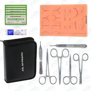 Kit de formation complet avec coussinet de suture réaliste et instruments chirurgicaux Kit de pratique de suture chirurgicale pour étudiants en médecine - Product Image 1