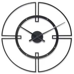 High On Demand Black Metal <b>Wall</b> <b>Clock</b> Round Industrial Style Quartz Analog 60cm Oversized Living Room <b>Decor</b> <b>Wall</b> <b>Clock</b> - Product Image 6