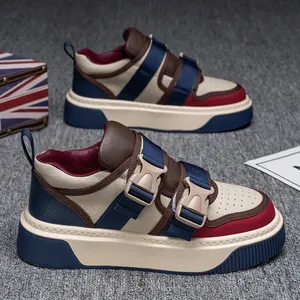 Trend Thick-Soled Heightening Sports <b>Shoes</b> Men 2025 Spring New <b>Hook</b> & Loop Casual Board <b>Shoes</b> Fashion Versatile Sneakers For Men - Product Image 1