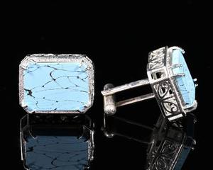 Bijoux boutons de manchette en acier inoxydable pour hommes |   Boutons de manchette de luxe pour chemise formelle, pour mariage et affaires |   Boutons de manchette en gros - Product Image 3