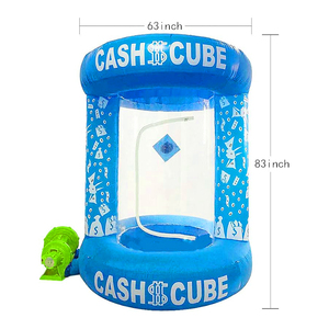 Cube gonflable commercial pour jeu de carnaval avec distributeur de billets |   Stand de distribution d'argent portable pour promotions et événements - Product Image 5