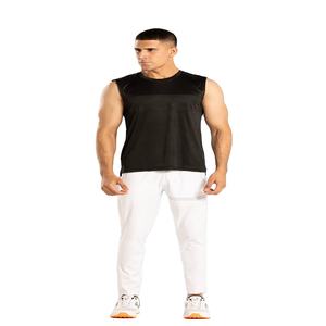 2025เสื้อกล้ามถักแบบลำลองสำหรับผู้ชายแห้งเร็วระบายอากาศได้ดีโลโก้และผ้าออกแบบได้ตามต้องการ - Product Image 2