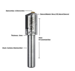 Herramientas de Corte de Diamantes para Joyería Especial CNC Eaglion Batman, Diseño en Oro y Plata para Posalux y Otros Herramientas y Equipos - Product Image 2