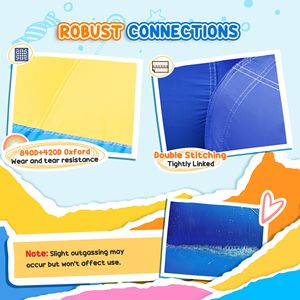 Parc aquatique gonflable 6 en 1 avec piscines, 2 toboggans, mur d'escalade, canon à eau et panier de basket - Installations aquatiques de loisirs haut de gamme - Product Image 5