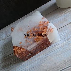Premium Resin Luxury Drink <b>Coasters</b> 4X4 Inches Eco Friendly Handmade Customizable Colors <b>Table</b> Decor Tradebyd - Product Image 1