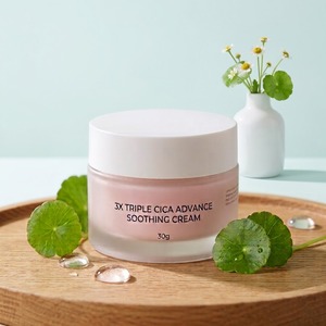 Crème réparatrice apaisante CICA avec exosomes de Centella, OEM ODM, marque privée, soin de la peau, 30g, flacon en verre, MOQ 700 pièces - Product Image 6