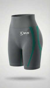 กางเกงขาสั้นสตรีทแวร์ระบายอากาศได้ไร้รอยต่อสำหรับฟิตเนสเอวสูง - Product Image 2