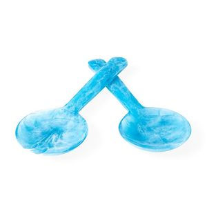 Superior Quality Durable Glazed Home Hotel Usage Sustainable Food <b>Safe</b> Angel Design Resin Material 2 Piece Salad Server Spoon - Product Image 3