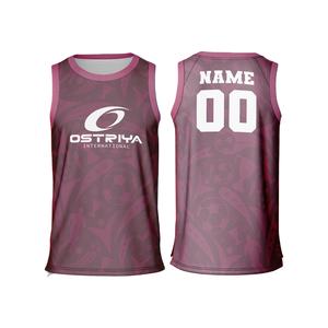 Maillot de basket-ball personnalisé à faible MOQ, nom d'équipe, été, sans manches, sublimation, pour unisexe - Product Image 1