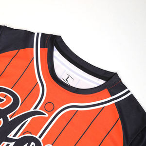 Top Quality Custom Sublimation Baseball Jersey Breathable Mesh Embroidered Pullover Sports Uniform Shirt - Product Image 6