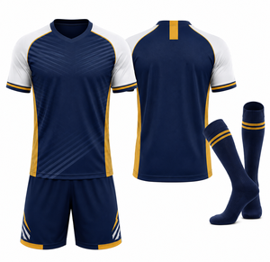 Conjunto de Uniforme de Fútbol Personalizado para el Día del Partido, Transpirable, de Manga Corta, Verano, Sublimado, Fabricante de Equipaciones de Fútbol, Ropa Deportiva OEM ODM - Product Image 1