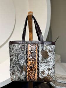 Nouveau sac fourre-tout Western pour femmes en cuir repoussé de haute qualité Sac de transport dissimulé en cuir véritable personnalisé Grande collection de sacs pour femmes - Product Image 2