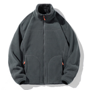 Veste en fourrure 100% laine personnalisée pour l'hiver, veste imprimée sur toute la surface, veste en polaire sherpa surdimensionnée, veste en laine moelleuse pour hommes - Product Image 3