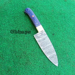 Couteau de chef japonais Gyuto en acier Damas éco-responsable fait main, vente en gros, pour usage quotidien en cuisine, couteau Santoku avec manche en bois - Product Image 2