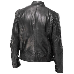 Veste de moto en cuir de haute qualité vestes en cuir pour hommes en détresse hommes à la mode veste en cuir personnalisée 2026 - Product Image 6