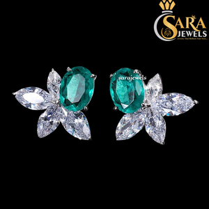 Pendientes de lujo con flor de moissanita, plata 925, corte marquesa, engaste de garra, joyería de boda para mujer, proveedor de exportación de la India, premium - Product Image 3