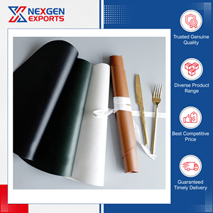 Top Supplier & Exporter Selling Best Quality Irregular Shape PU Leather Dining <b>Table</b> Mat Coaster Available in Bulk Quantity - Product Image 5