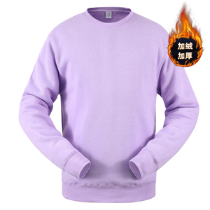 <b>Men's</b> Unisex 100% Cotton Blank Sweatshirts Custom Logo Winter Warm Crewneck Pullover Fleece Lined Quick Dry Breathable - Product Image 5