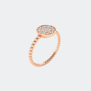 Anillo Minimalista con Engaste de Pavé y Cuentas Redondas de 0.25CTW - Product Image 3