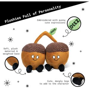 Deez น๊อตน่ารัก acron Plush-NUT plushie Sassy อาหารยัดไส้สัตว์ของเล่นสำหรับให้เป็นของขวัญ - Product Image 1
