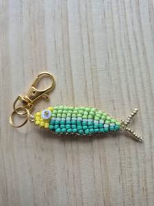 Hand Embroidered Beaded Keychain Premium Handmade Fashion Accessory for <b>Purse</b> <b>Backpack</b> and Keys - Product Image 1