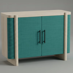 Aparador Moderno de 2 Puertas de Roble Macizo para Sala de Estar - Almacenamiento Resistente al Agua con Diseño Minimalista - Product Image 1