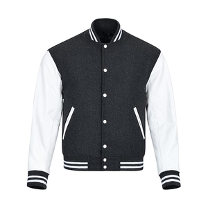 Blouson universitaire matelassé réversible pour homme en mélange nylon-polyester, double face, style baseball, avec doublure matelassée, pour l'hiver et le streetwear - Product Image 1