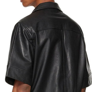 Chemises en cuir pour hommes à manches longues, dernier design, bonne qualité, service OEM, imperméables et respirantes - Product Image 4