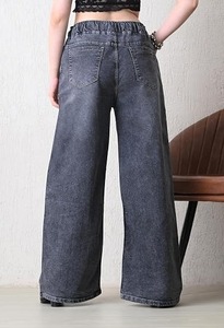 Jeans en denim pour femmes, bleu foncé, bleu clair, bleu marine, noir, blanc, gris, anthracite - Coupe ajustée, style vintage, lavable, résistant à la décoloration - Product Image 2