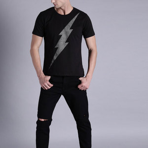 เสื้อยืดผู้ชายขายดี สีพื้น ผ้าฝ้าย 100% ผลิตจากผ้าถักคุณภาพสูง แห้งเร็ว มีจำหน่ายแล้ว - Product Image 4