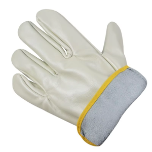 Gants de soudage longs en cuir de vache rouge de haute qualité, 16 pouces, ignifuges, résistants à la chaleur, accessoires d'équipement de lutte contre l'incendie, personnalisables - Product Image 1