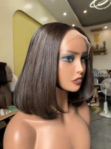 Peluca de cabello humano Remy vietnamita 100%, sedoso, brillante, corte Bob, hueso recto con Color personalizable, peluca de corte Romo diseñada para mujeres - Product Image 5