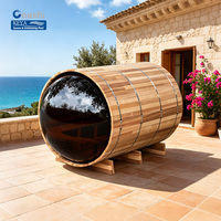 Sauna extérieur de luxe en cèdre rouge, 2 pièces, assemblé, certifié ETL, avec contrôle Wi-Fi, pod de bien-être intelligent, pour le marché philippin