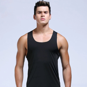 Customized Men's Summer Gym Fitness Clothing Quick Dry Tank Top Undershirt <b>Running</b> Bodybuilding Tight Vest - Product Image 3