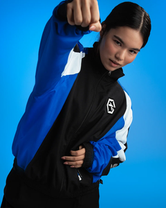Veste de survêtement sportive écologique pour homme GX, style streetwear, manches longues, color-block, col à capuche avec cordon de serrage, respirante - Product Image 2