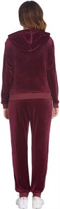 Conjunto de Sudadera Larga con Cierre y Pantalones Deportivos de Terciopelo Transpirable para Mujer, Personalizado, para Invierno, Dos Piezas - Product Image 2
