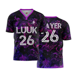 Camisetas de Fútbol Personalizadas para Hombre, Cuello en V, Manga Corta, Tallas Grandes, Estilo Clásico Vintage, 100% Poliéster, Absorben la Humedad - Product Image 4